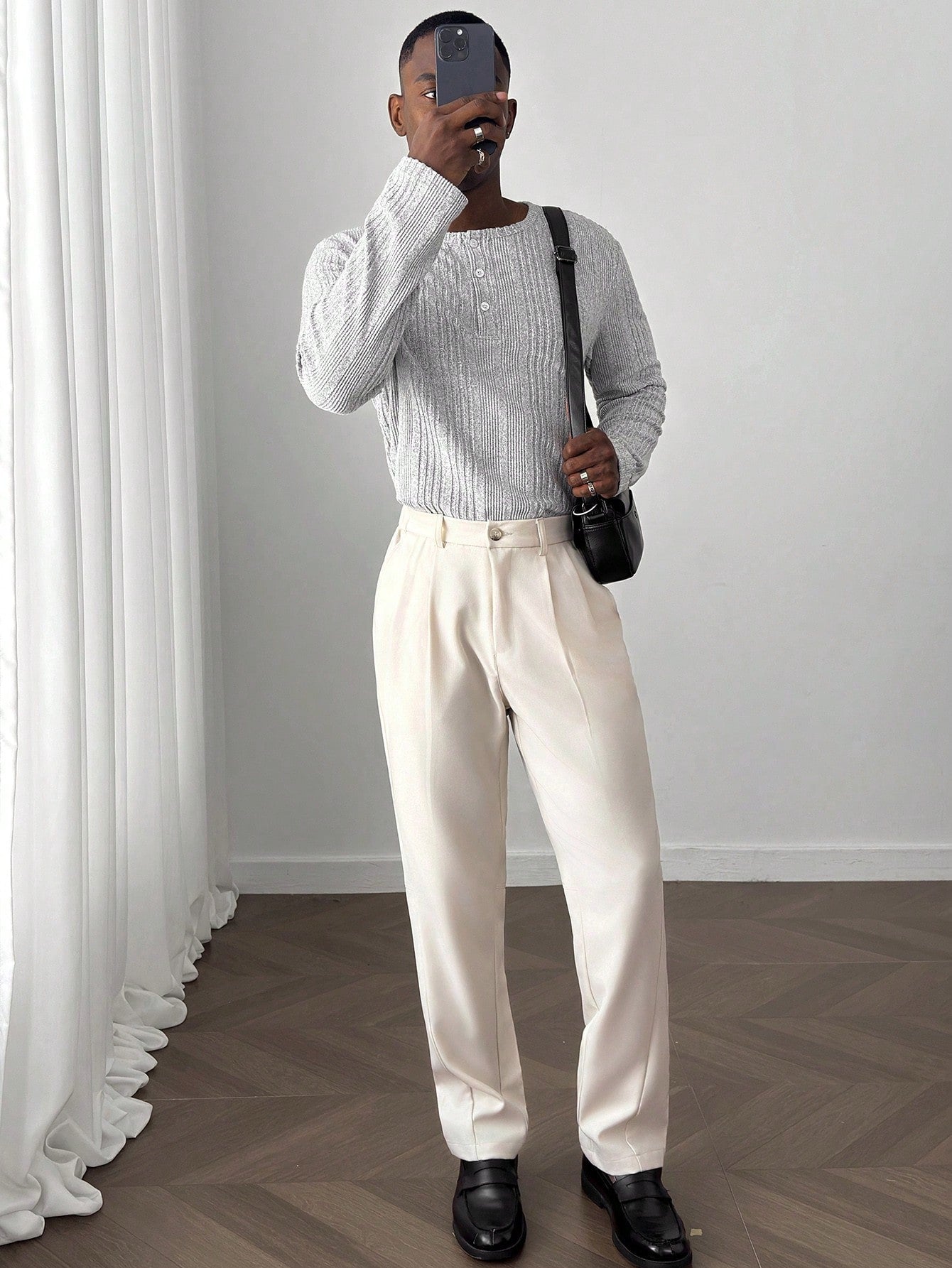 Everyday Grey Textured Long Sleeve Tee